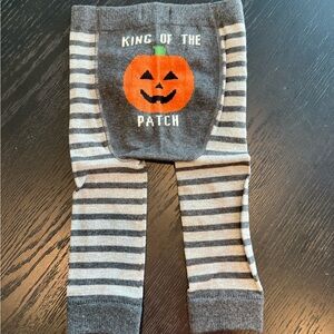 Mud Pie Gray Striped Fall Baby Leggings